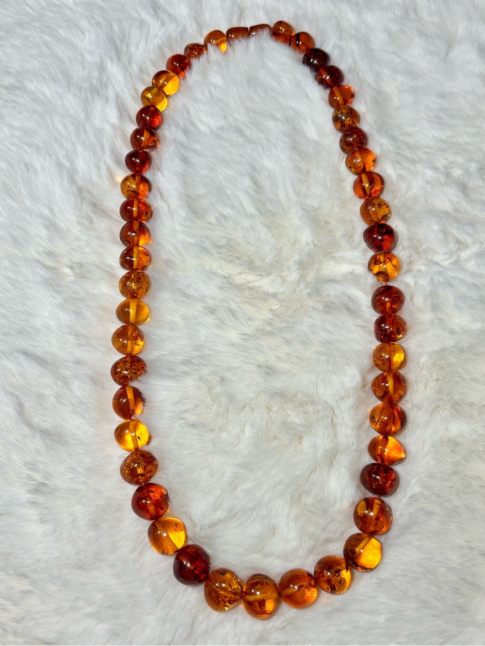 Vintage Genuine Baltic Honey Amber Bead Necklace